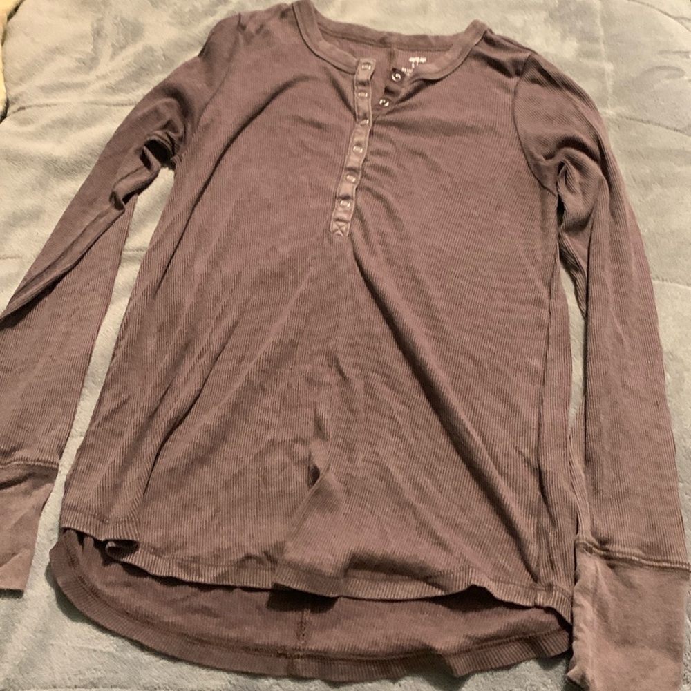 Women's Long Sleeve Henley Top